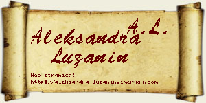 Aleksandra Lužanin vizit kartica